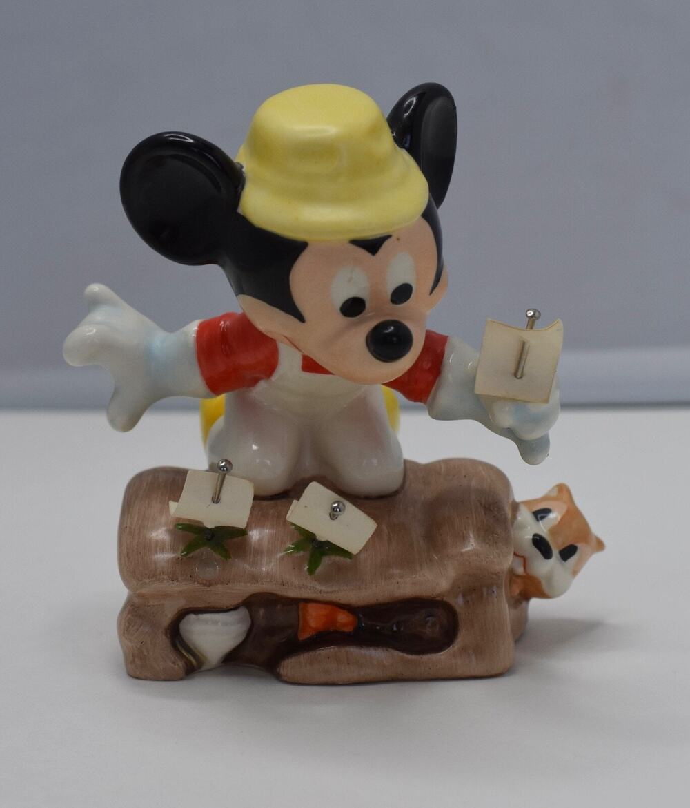 WALT DISNEY GOEBEL Porcelain Mickey Mouse Gardening W Germany 4" Figurine